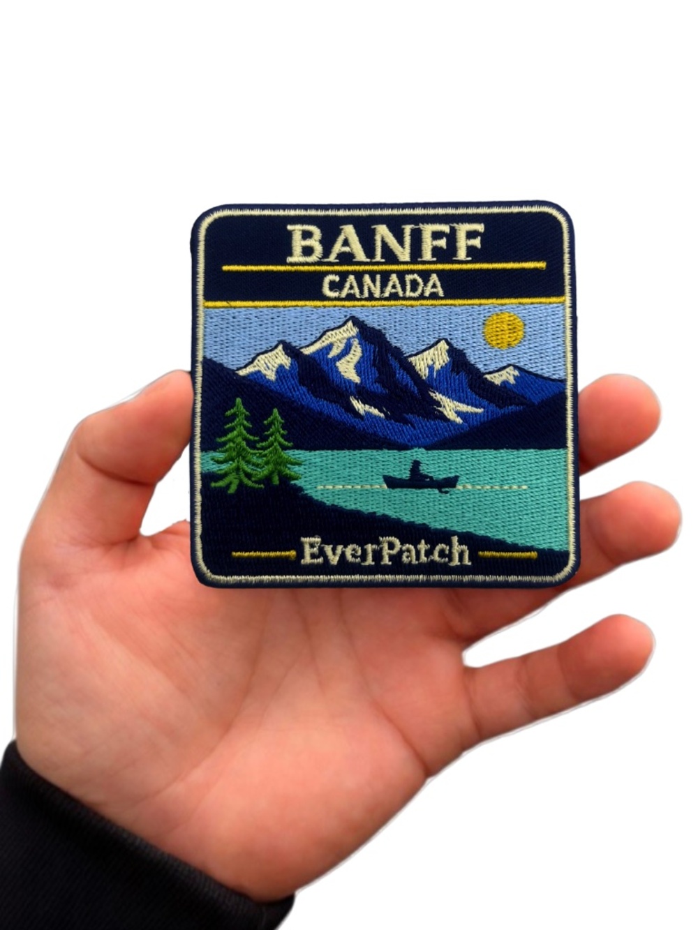Banff Canada Patch 3 Inch Iron On Embroidered Mountain Lake Souvenir
